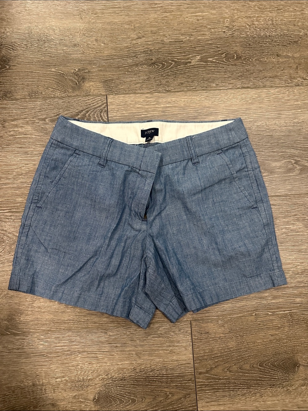 J. Crew Factory Women's Chambray Shorts - Blue